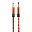 3.5mm Gold-Plated Male to Male AUX Audio Cable, 3m (Orange) - 1