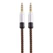 3m Gold-Plated 3.5mm Male-to-Male AUX Audio Cable (Brown) - 1