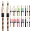 Yellow 3.5mm Male to Male AUX Audio Cable, 1.5m Gold-Plated Jack - 2