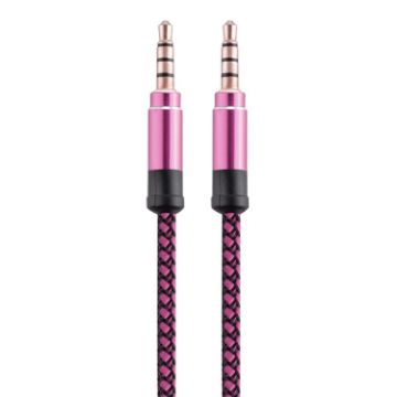 3.5mm Male to Male Gold-Plated AUX Audio Cable, 1.5m, Purple - 1