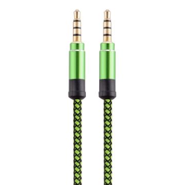 3.5mm Gold-Plated Male to Male AUX Audio Cable, 1.5m (Green) - 1