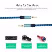3.5mm Gold-Plated Male to Male AUX Audio Cable, 1.5m, Brown - 3