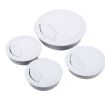 80mm ABS Plastic White Desk Cable Box Hole Cover - 2