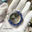 Rolex GMT Watch Case 2813/8215/2836/3804/8200 Black Blue Ring - 3