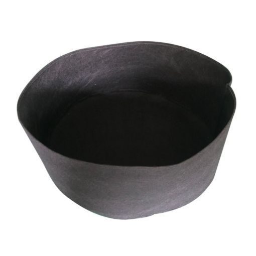 150L Black Felt Round Planting Bag, 80x30cm Non-Woven Seedling Bag - 1