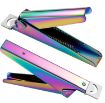 Colorful Titanium U-Shaped French Nail Cutter Stainless Steel Knife - 3