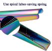 Colorful Titanium U-Shaped French Nail Cutter Stainless Steel Knife - 6