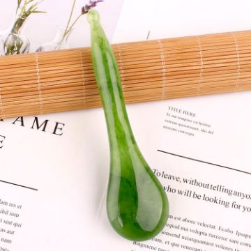 Emerald Resin Scraping Sheet Acupuncture Pen for Facial Massage - 1