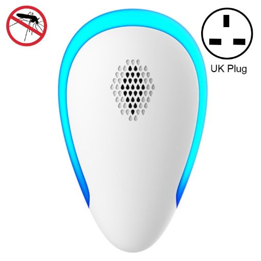 Dual-Frequency Ultrasonic Mosquito Repellent UK Plug (White) - 1