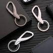 JOBON ZB-197 Car Keychain Double Ring Metal Waist Hanging (Nickel) - 2