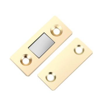 Punch-Free Cabinet Door Magnetic Suction Launcher, Double Magnet, Gold - 1