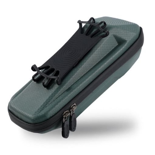 WEST BIKING EVA Hard Shell Phone Bag for Bicycle (Dark Green) - 1