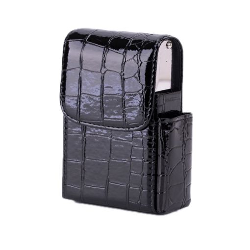 Stone Pattern Black Cigarette Box Business Card Case - 1