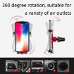OATSBASF Silver Car Air Outlet Gravity Phone Holder Snap-On Bracket - 3