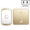 CACAZI FA50 Wireless Doorbell, Self-Generating, US Plug (Gold) - 1