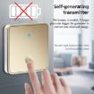 CACAZI FA50 Self-Generating Wireless Doorbell, US Plug (Black) - 4