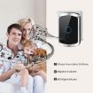 CACAZI A50 Wireless Music Doorbell, No Battery, EU Plug, Black - 5