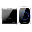 CACAZI H10 Wireless Doorbell, No Battery, UK Plug, Black - 3