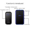 CACAZI Smart Wireless Doorbell Elderly Pager, EU Plug (Black) - 4