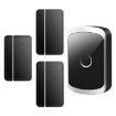 CACAZI M20 Wireless Doorbell & Alarm, US Plug, Black, 1 For 3 Split Sensor - 1