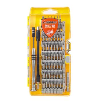 Obadun 9800 58-in-1 Screwdriver Set for Phone & Glasses Repair (Yellow) - 1