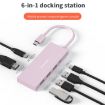 Blueendless Type-C Docking Station: 4K60Hz USB3.0 Splitter, 6-in-1 Gray - 4