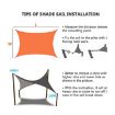 Waterproof Green Outdoor Sunshade Sail Canopy, 2m x 2.5m, Anti-UV - 3