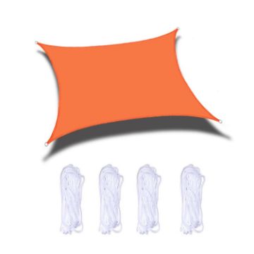 Orange 2m x 2m Outdoor Garden Sunshade Sail Waterproof Canopy - 1