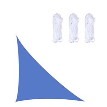 Royal Blue Triangle Sunshade Sail, 3x4x5m, Waterproof & Anti-UV - 1