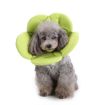 Green Flower Dog Protection Collar, Size L - Pet Protection Collar - 1