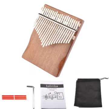Portable 21-Tone Kalimba Thumb Piano Wooden Musical Instrument Kit - 1