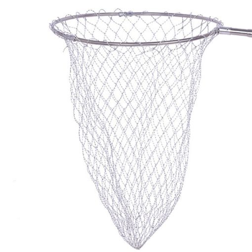 Foldable Stainless Steel Fishing Net, Solid 45cm Mesh - 1