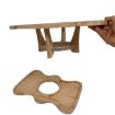 Foldable Wooden Picnic Table Wine Rack (Wood Color) - 3