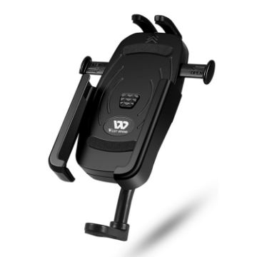 WEST BIKING 360 Rotatable Aluminum Bike Phone Holder, Rearview Mirror Style - 1