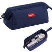 ANGOO Navy Large-Capacity Simple Boat Shape Pencil Case - 2
