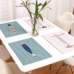 Mediterranean Cotton Linen Geometric Placemat Potholder (Fish Bone) - 2