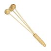 Smiling Face Wooden Massage Hammer - Multifunctional Health Tool - 1