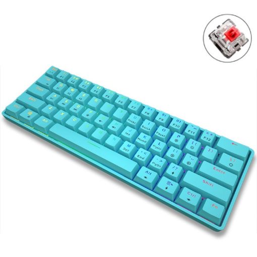 LEAVEN K28 61 Keys RGB Wireless/Wired Mechanical Keyboard Red Axis - 1