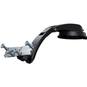 Oatsbasf Silver Car Metal Gravity Mobile Phone Foldable Bracket - 1