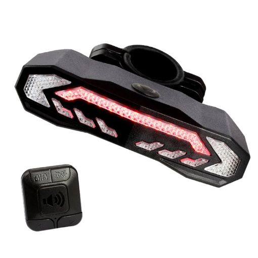 SF31 Bicycle Light with Brake, Steering Sensor & Alarm (Black) - 1