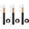 6 PCS Nasal Brush Set for Blackhead Removal, Flower Head White Gold - 3