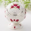 Silver Globe Ashtray with Lid - Holiday Gift & Table Decor - 1
