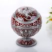 Dragon Red Metal Globe Ashtray with Lid - Perfect Holiday Gift - 1