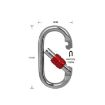 XINDA XDQ96068 Steel Lock Climbing Carabiner (Silver Red) - 3
