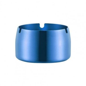 Blue Small Windproof Drop-Proof Thickened Stainless Steel Ashtray - 1