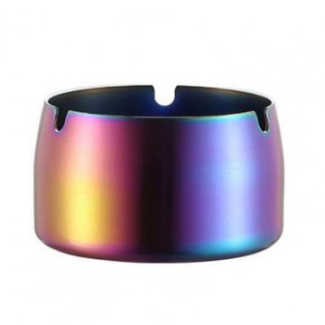 Colorful Large Windproof Drop-Proof Thickened Stainless Steel Ashtray - 1