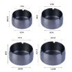 Large Black Windproof Drop-Proof Thickened Stainless Steel Ashtray - 3