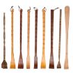 BQR01 Wooden Back Scratcher, Long Handle, Round Red Style - 2