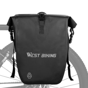 WEST BIKING 25L Mountain Bike Shelf Waterproof Bag (Black) - 1