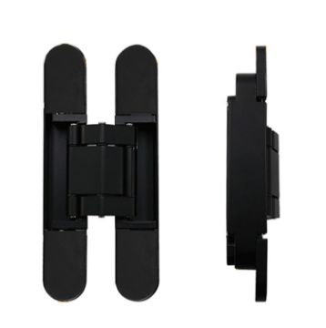 3D Adjustable Cross Folding Door Concealed Hinge, No. 2 Dumb Black - 1